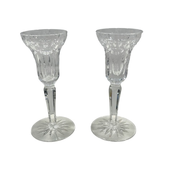 Waterford Crystal Single Taper Candle Holder Set of‎ 2-5 3/4"H - Picture 1 of 5